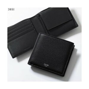 �Z���[�k CELINE CELINE ��܂���z Bi-fold Wallet with Coin 10C873GTZ �i38SI/Black/�u���b�N�j