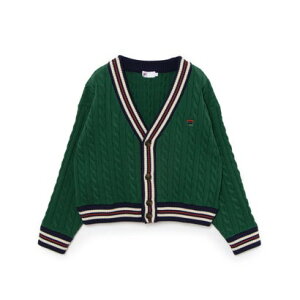 �t�B�� FILA KNIT CARDIGAN / �j�b�g�J�[�f�B�K�� / �J�W���A���E�F�A / ���f�B�[�X �iGREEN�j