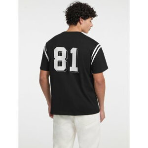 �Q�X GUESS GUESS JEANS Short Sleeves Crew Neck Regular 3D 81 Tee �iJBLK�j