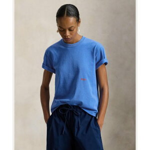 �|�� �����t ���[���� POLO RALPH LAUREN Big Pony �R�b�g�� �N���[�l�b�N T�V���c �i400�u���[�j