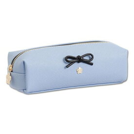 マリークワント MARY QUANT サフィアーノリボン スクエアペンケース （サックスブルー）