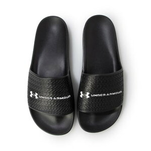 �A���_�[�A�[�}�[ UNDER ARMOUR �����Y �V�����[�T���_�� ARMR__26SS UA�A�[�}�[ �X���C�h ���C�g 6007528 �iBlack / Black / White�j