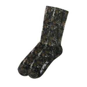 �A���B���b�N�X AVIREX AX Real Tree Print Socks �i�u���b�N�j