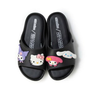 �����b�T melissa MINI MELISSA FREE PLATFORM SLIDE + HELLO KITTY AND FRIENDS INF �iBLACK�j