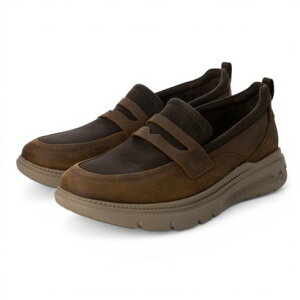 �n�b�V���p�s�[ Hush Puppies EXCEL LT LOAFER/SHOE-DARK BROWN LEATHER �iDARK BROWN�j