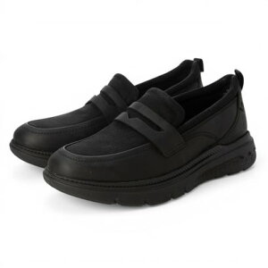 �n�b�V���p�s�[ Hush Puppies EXCEL LT LOAFER/SHOE-BOLD BLACK LEATHER �iBOLD BLACK�j