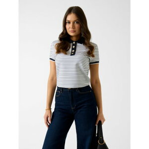 �Q�X GUESS ALPHONSINE Striped Top �iS0AK�j