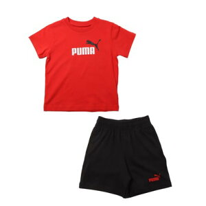 �v�[�} PUMA �W���j�A T�V���c�n�[�t�p���c�Z�b�g ESS 2 COLOR NO. 1 LOGO T�V���c AND �V���[�c �Z�b�g B_ 687867 �iFor All Time Red�j
