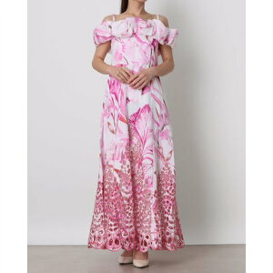 �t�F�C�Y �G�C�g Phase Eight Esme Linen Floral Maxi Dress �iPink�j