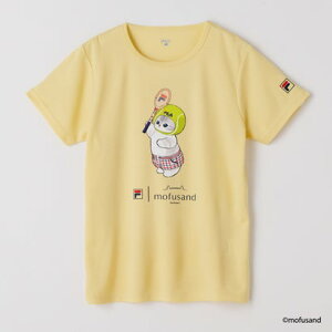 �t�B�� FILA FILA × mofusand�ETennis ball cat S/S T-shirts/ ���f�B�[�X �iL.YELLOW�j
