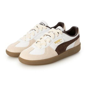 プーマ PUMA メンズ レディース スニーカー サッカー ファッション PALERMO パレルモ レザー 396464 （ホワイト×ブラウン）
