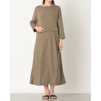 ベージュワンピース zelal sports ワンピース モトマチゼラール 元町ゼラール ヴィンテージサテン切り替えリブコンビワンピース ベージュ - ファッション通販 MAGASEEK