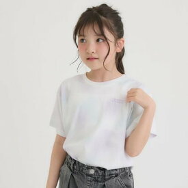 ピンク ラテ PINK-latte 【接触冷感】タイダイ柄くまちゃんTシャツ （ラベンダー）