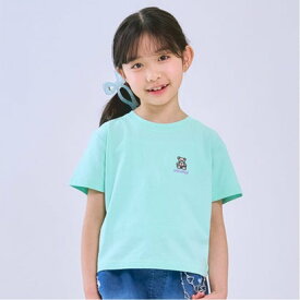 ミニマル minimal 【綿100】プチプラワンポイント半袖Tシャツ （エメラルド グリーン）