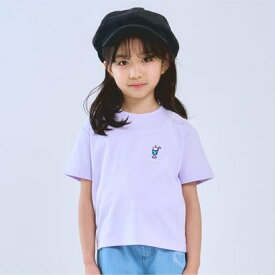 ミニマル minimal 【綿100】プチプラワンポイント半袖Tシャツ （ラベンダー）