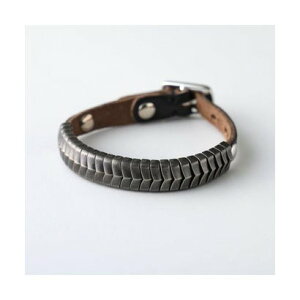 �A���[���K�V�[ OUR LEGACY OUR LEGACY �u���X���b�g SPINE BRACELET A2258SBC �iBlackChromexcelLeather�j