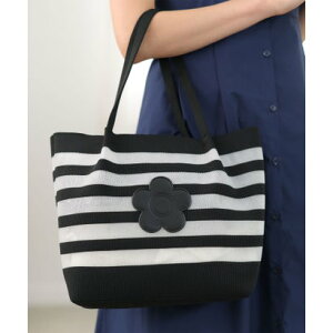 マリークワント フラワーモチーフ 黒 トートバッグ mary quant トート 