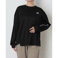アディダス adidas レディース 長袖機能Tシャツ W LS ポリTシャツ AP KM8484 （ブラック）