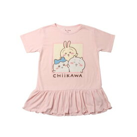 ファインプラス FINE PLUS ジュニア 半袖シャツ アニメちいかわ GIRLS フリルTシャツ 22863351 （ピンク）