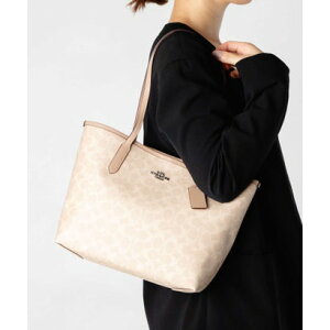 �R�[�` COACH MEDIUM CITY TOTE BAG IN SIGNATURE �i�V���o�[×�T���h×�g�[�v(SVPWH)�j