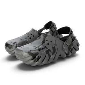 �N���b�N�X crocs �N���b�O�T���_�� Echo Duck Camo Clog 211981-082 �iCharcoal/Black�j