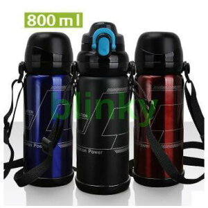 水筒 魔法瓶 ステンレスボトル 800ml 保温 保冷 持ち運び 直飲み コップ 2WAYボトル ワンタッチオープンタイプ スポーツ アウトドア 旅行 登山 釣りボトル