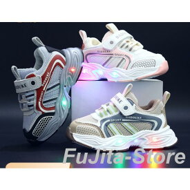 光る靴 キャラクタースニーカー ベビー キッズ ブラック ピンク レッド LED搭載 ライトシューズ 子供靴 男の子 女の子 プレゼント ギフトssk-store