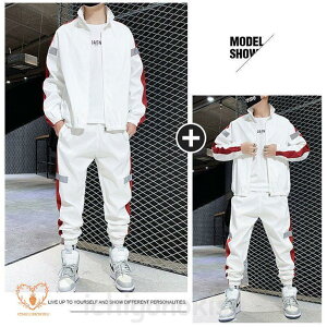 ゴルフウェア ゴルフジャケット ゴルフメンズパンツ メンズ ジャージ 上下セット カジュアル部屋着 冬 通学 配色切替 売れ筋 お洒落 新作 おしゃれ