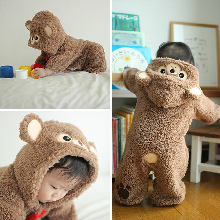 もこもこ ベビー 60 70cmベビーカバーオール くま キッズ コスプレ ダッフィーなりきり ベビー着ぐるみクマ ベージュ ボア 子ども 耳付き メーカー包装済 キッズ もこもこ ベビー 60 70cmベビーカバーオール くま キッズ コスプレ ダッフィーなりきり ベビー着ぐるみクマ ベージュ ボア 子ども 耳付き メーカー包装済 キッズ