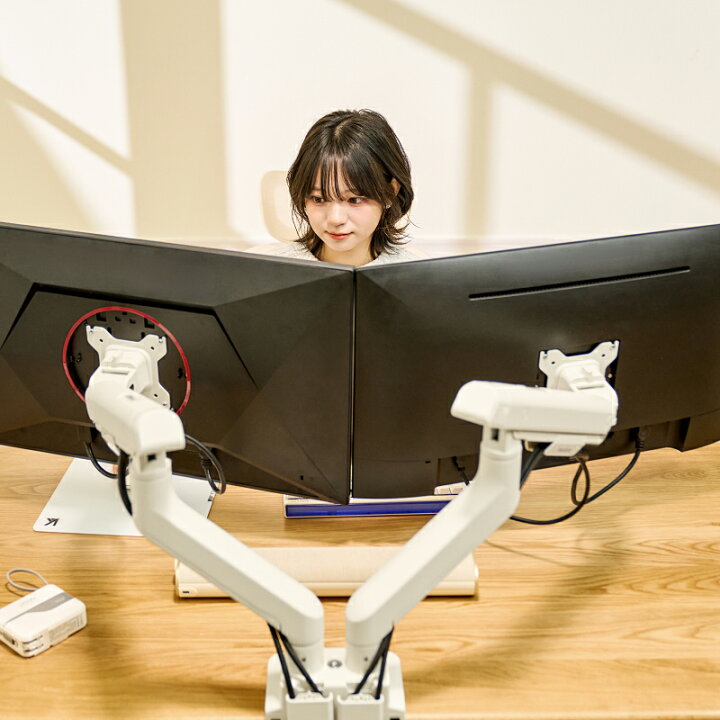 楽天市場】モニターアーム 上下左右移動 画面回転 Flexispot MA6 