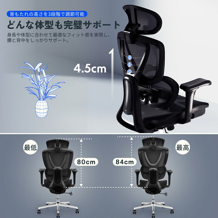 楽天市場】オフィスチェア FlexiSpot C8 デスクチェア メッシュ 