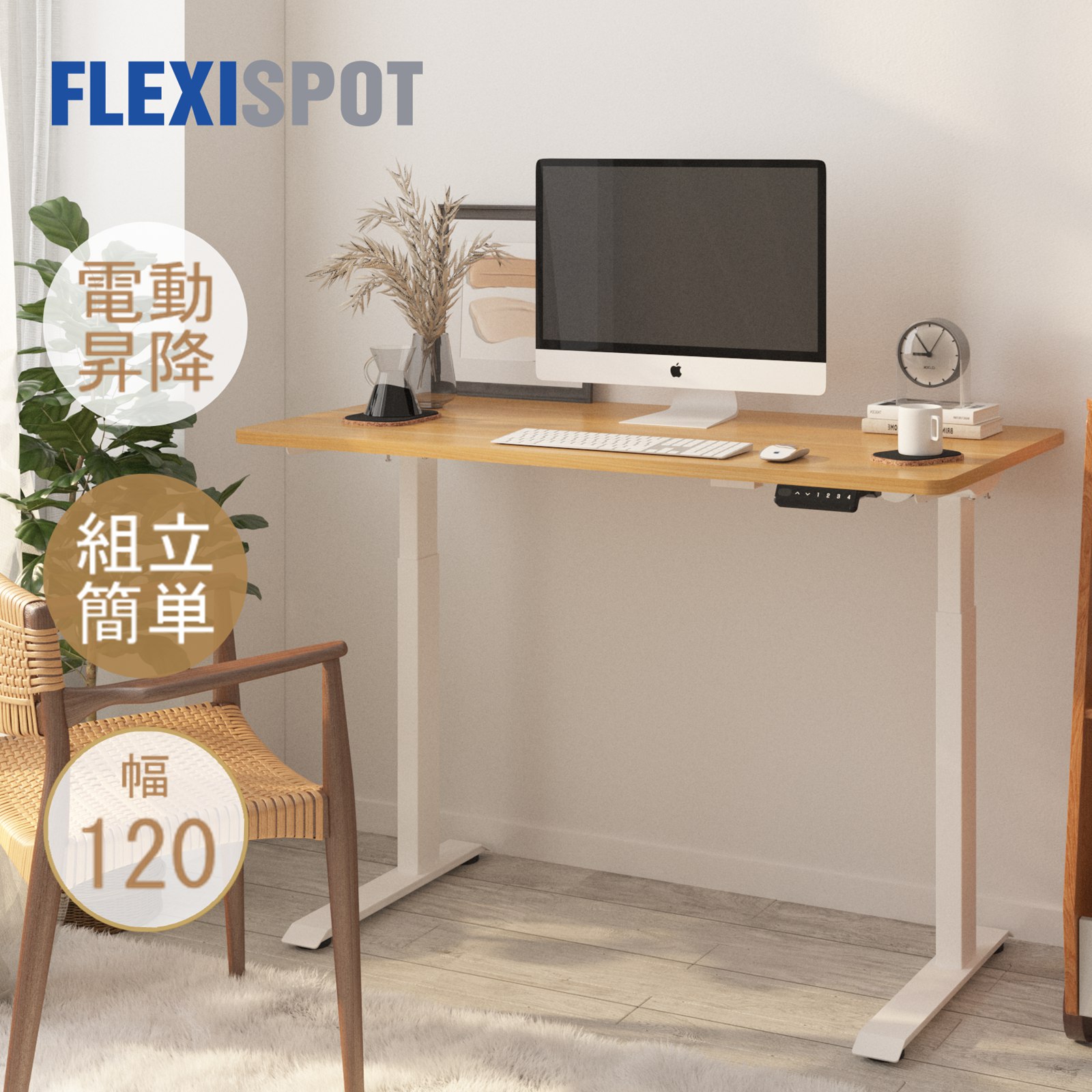 FLEXISPOT 電動式スタンディングデスク 昇降デスク mauria.com
