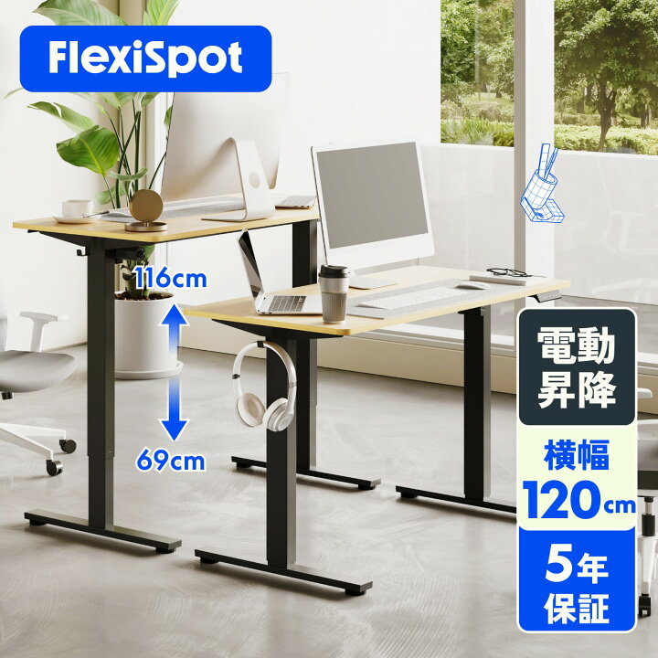 楽天市場】昇降式デスク 電動 Flexispot EF1-Basic 電動デスク 昇降式 
