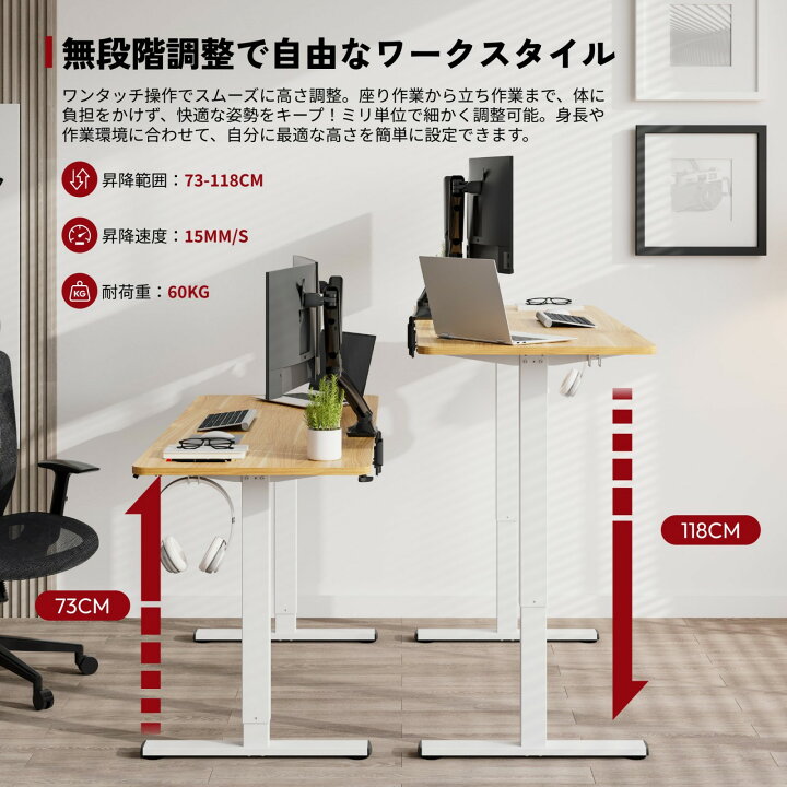 楽天市場】☆30%ポイントバック 4/18 9:59迄☆ 昇降デスク 電動 