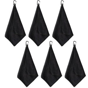 TOMMYFIELD ゴルフボール拭き ボール拭き ゴルフタオル 柔らかい カラビナクリップ付き