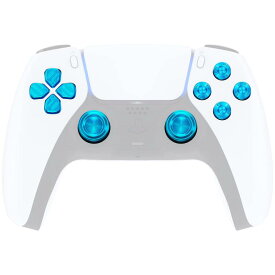 eXtremeRate ps5コントローラー対応用メタルサムスティック十字キーABXYボタン、ps5コントローラー対応用カスタム交換用アルミニウムアナログサムスティック＆アクションボタン＆方向ボタン-