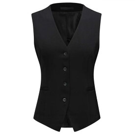 [ByFshow] 事務服 ベスト レディース 単品 オフィス 制服 ベスト レディースベスト 事務服ベスト 単品 女性用 オフィス 4つボタン おしゃれ 着痩せ 面接 上品 大きいサイズ
