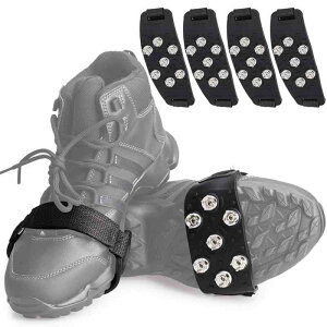 チェーンスパイク アイゼン 7本爪 アップグレード版 着脱式スパイク アップグレード版 滑り止め 靴 軽量 靴滑り止め 簡単装着 クイックフィット スノー 登山 通勤 通学 凍結道路 雪 対策 多