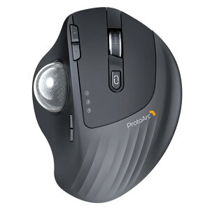ProtoArc �g���b�N�{�[���}�E�X EM01 NL 2.4G��Bluetooth���Ή� 3��f�o�C�X�����ڑ����C�����X�}�E�X 5�i�K����DPI 7�{�^�� �g���b�N�{�[���}�E�X���� windows/mac/iPad�Ή� USB-C�[�d�� 900mAh��