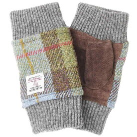 [7th Heaven] 【ハリスツイード】HARRIS TWEED レディース アームウォーマー ミテーヌ 半指 指なし 裏起毛 手袋 AY-16AA0017
