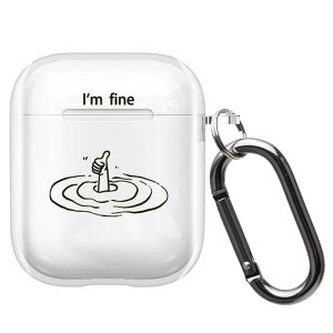 Airpods pro ��O �P�[�X TPU �O���t�B�b�N I'm fine �f�U�C�� �N���A ���� �؍� �G�A�[�|�b�Y �v�� �J�o�[ ���f�B�[�X �����Y �C���z���P�[�X �J���r�i �t�b�N