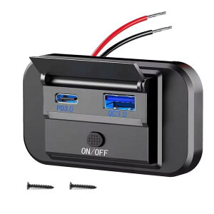 zmart 12V �f���A�� USB �ԗp �}���[�d�� �\�P�b�g 54W �h�� �d�b �[�d�� �d�� �R���Z���g QC3.0 ����� PD �|�[�g �ԗp �}���[�d��