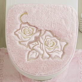 トイレフタカバー 貼るタイプ 吸着タイプ おしゃれ ゴージャス ブランドプレシャスローズ フタットシート 高級 日本製 ホワイト 白 アイボリー ピンク モダン