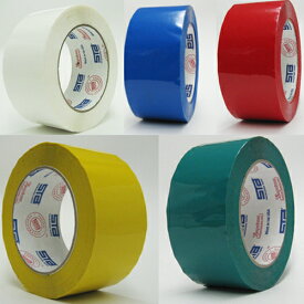 セキスイ OPPテープ エバーセルOPPテープ　カラー　36mm×100M　1ケース48巻【青　赤　黄　白　緑】（梱包 　引越し 養生　梱包資材 梱包用品 こんぽう）