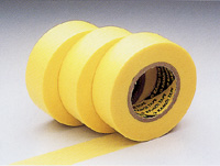 カモイ　マスキングテープ 　カブキS　黄色　18mm×18M　【1ケース700巻】（マスキング　紙テープ　塗装　車両用　建築塗装　養生用　格安　養生）  | ダンボールのロジマート