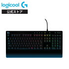 Logicool G ゲーミングキーボード 有線 G213 パームレスト 日本語配列 メンブレン キーボード 静音 LIGHTSYNC RGB 国内正規品 2年間無償保証