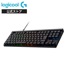Logicool G ゲーミングキーボード G515 TKL 有線 リニア 赤軸 テンキーレス 薄型 日本語配列 LIGHTSYNC RGB メカニカル PC Window Mac Chrome G515-LNBK ブラック 国内正規品 2年間無償保証