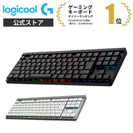 Logicool G G515 LIGHTSPEED ワイヤレス ゲーミング キーボード 赤軸 テンキーレス TKL 薄型 日本語配列 Bluetooth LIGHTSYNC RGB 無線 メカニカルキーボード 充電式 PC Windows Mac Chrome G515-WL-LNBK G515-WL-LNWH 国内正規品 2年間無償保証