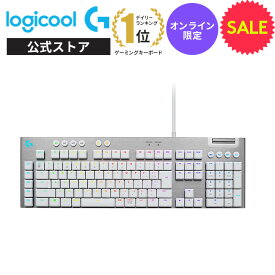 【SALE】Logicool G ゲーミングキーボード 有線 G813 GLスイッチ タクタイル メカニカルキーボード 日本語配列 LIGHTSYNC RGB USBパススルー G813-TCWHa ホワイト 国内正規品 1年間無償保証