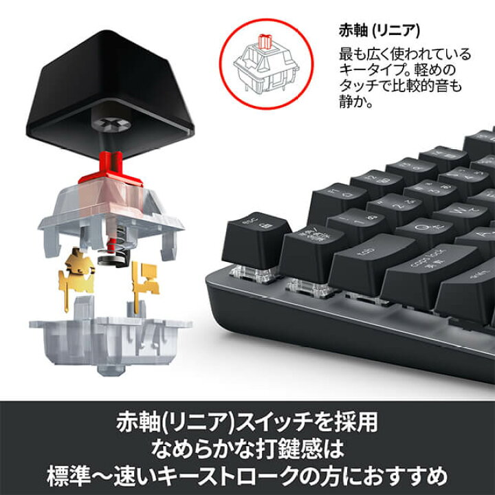 楽天市場】ロジクール 有線 メカニカルキーボード K835GPR K835OWR 赤 